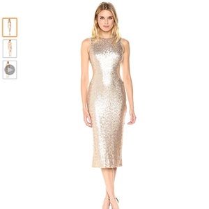 Dress the population sequin cutout dress
